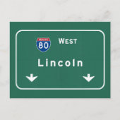 Lincoln Nebraska ne Interstate Highway Freeway: Postkarte (Vorderseite)