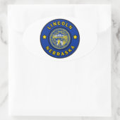 Lincoln Nebraska Ovaler Aufkleber (Tasche)