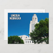 Lincoln Nebraska Postcard Postkarte (Vorne/Hinten)