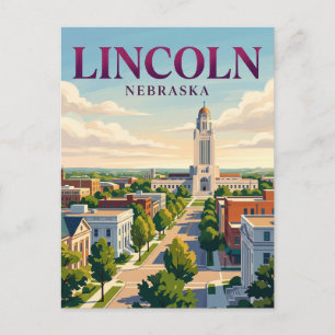 Lincoln, Nebraska Postkarte