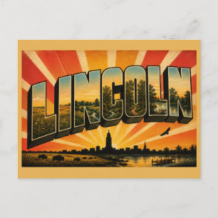 Lincoln Nebraska Prärie Wälder Feuchtgebiete Kunst Postkarte