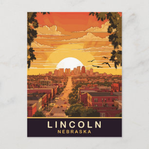 Lincoln, Nebraska, Reise Postkarte