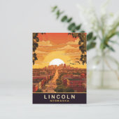 Lincoln, Nebraska, Reisen Postkarte (Stehend Vorderseite)