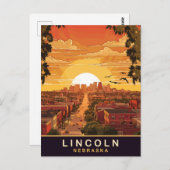 Lincoln, Nebraska, Reisen Postkarte (Vorne/Hinten)