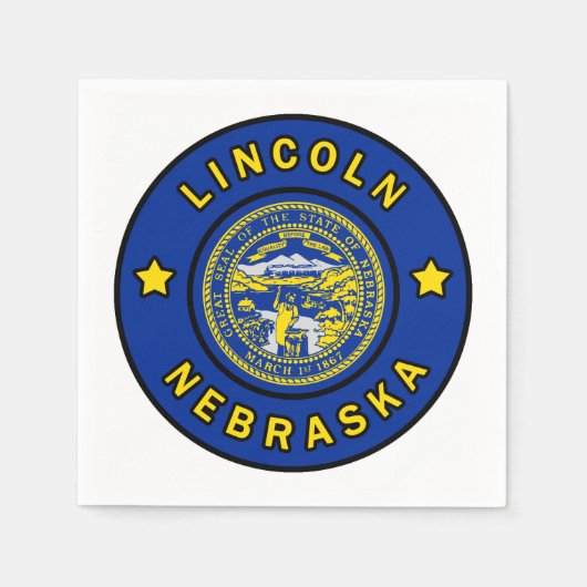 Lincoln Nebraska Serviette (Vorderseite)