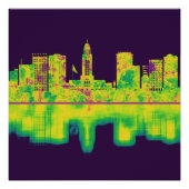 Lincoln Nebraska Skyline Poster (Vorderseite)