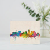 Lincoln Nebraska Skyline Postkarte (Stehend Vorderseite)