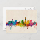 Lincoln Nebraska Skyline Postkarte (Vorne/Hinten)