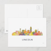LINCOLN, NEBRASKA SKYLINE WB1 POSTKARTE (Vorne/Hinten)