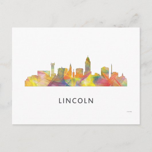 LINCOLN, NEBRASKA SKYLINE WB1 POSTKARTE (Vorderseite)