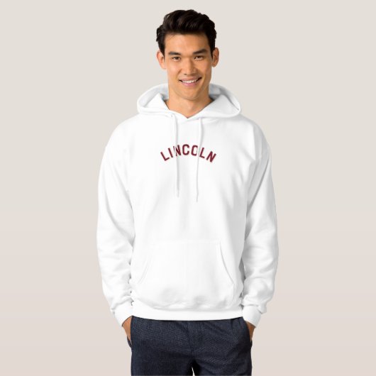 Lincoln, Nebraska Vintag Arch Hoodie (Vorne ganz)