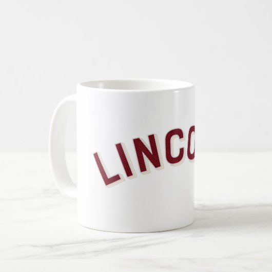 Lincoln, Nebraska Vintag Arch Kaffeetasse (Vorderseite Links)