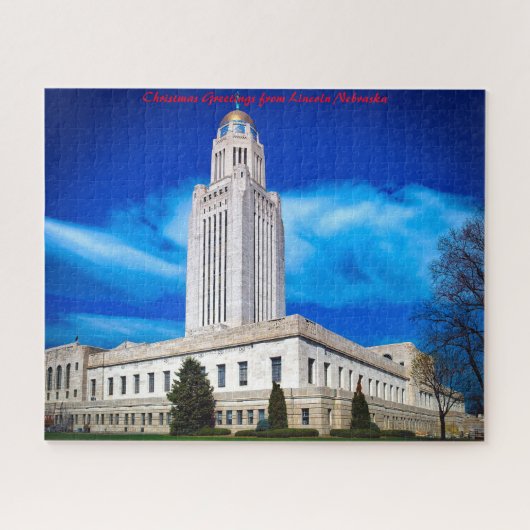 Lincoln Nebraska, Weihnachtsgrüße Puzzle (Horizontal)