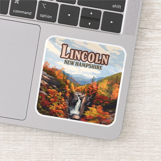 Lincoln New Hampshire Franconia Falls Herbst Aufkleber (Detail)