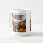 Lincoln New Hampshire Franconia Falls Herbst Kaffeetasse (Vorderseite Links)