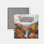 Lincoln New Hampshire Franconia Falls Herbst Magnet (Vorderseite/Rückseite)