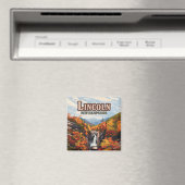 Lincoln New Hampshire Franconia Falls Herbst Magnet (In Situ (Geschirrspüler))