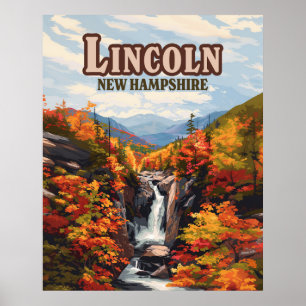 Lincoln New Hampshire Franconia Falls Herbst Poster
