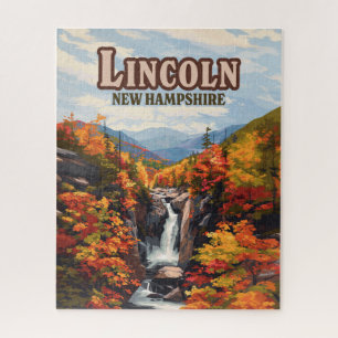 Lincoln New Hampshire Franconia Falls Herbst Puzzle