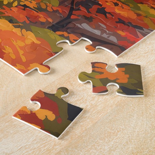 Lincoln New Hampshire Franconia Falls Herbst Puzzle (Seite)