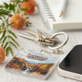 Lincoln New Hampshire Franconia Falls Herbst Schlüsselanhänger (Vorderseite rechts)