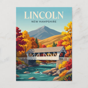 Lincoln New Hampshire Postkarte
