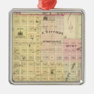 Lincoln Nord, Nebraska Silbernes Ornament