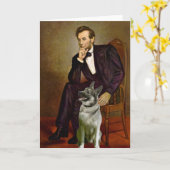 Lincoln - Norwegischer Elkhound Karte (Gelbe Blume)