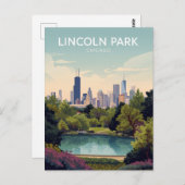 Lincoln Park: Chicago Green Oasis Postkarte (Vorne/Hinten)