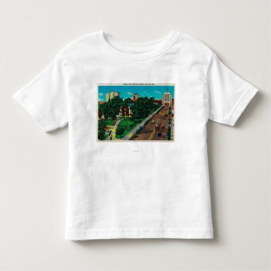 Lincoln Park, das Bibliothek u. Rathaus zeigt Kleinkind T-shirt (Vorderseite)