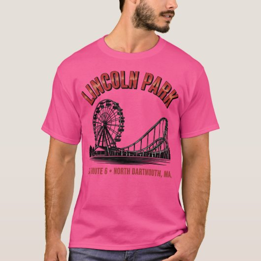 Lincoln Park Retro Vergnügungspark North Dartmouth T-Shirt (Vorderseite)