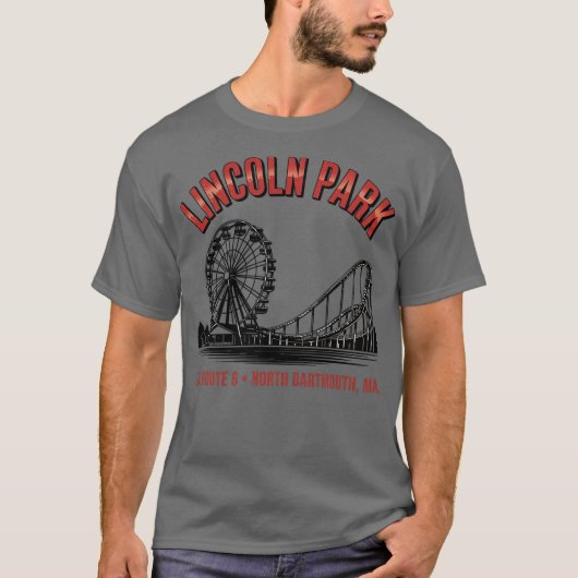 Lincoln Park Retro Vergnügungspark North Dartmouth T-Shirt (Vorderseite)