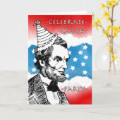 Lincoln Patriotic Geburtstagsparty Einladung (Gelbe Blume)