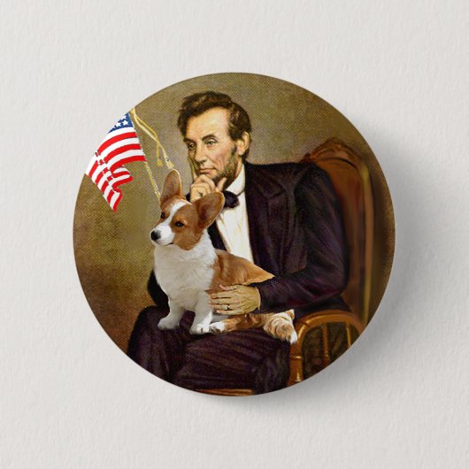 Lincoln - Pembroke Welsh Corgi 8 Button (Vorderseite)