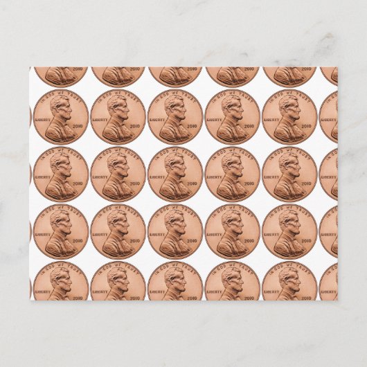 Lincoln Pennies Postcard Postkarte (Vorderseite)