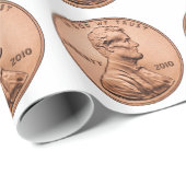 Lincoln-Pennys-Packpapier Geschenkpapier (Rolleneckpunkt)