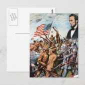 Lincoln-Plakat Postkarte (Vorne/Hinten)