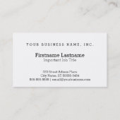 Lincoln-Pop-Kunst Colorized seitlich Porträt Visitenkarte (Rückseite)