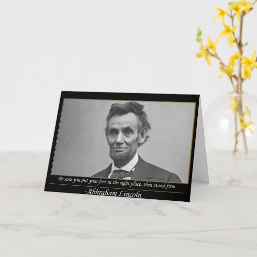 Lincoln Powerful Zitat Karte (Gelbe Blume)