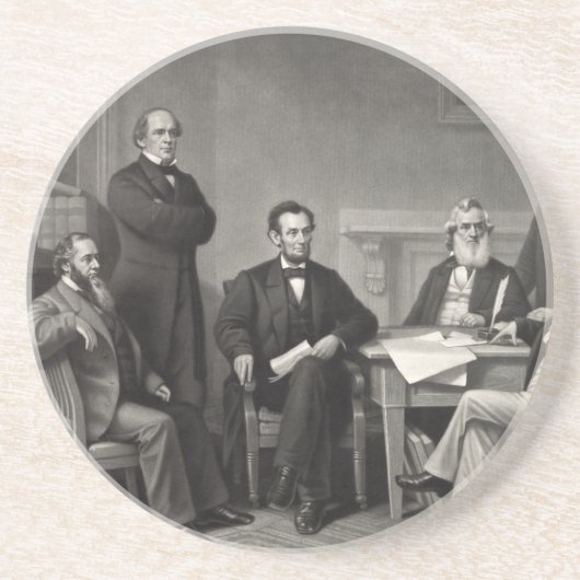 Lincoln Reading the Emanzipation Proclamation Getränkeuntersetzer (Vorne)