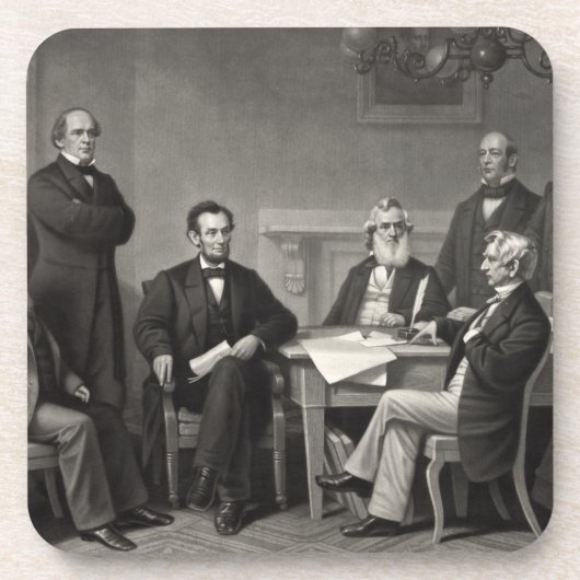Lincoln Reading the Emanzipation Proclamation Getränkeuntersetzer (Vorderseite)