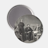 Lincoln Reading the Emanzipation Proclamation Magnet (Vorderseite/Rückseite)
