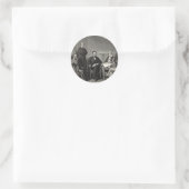 Lincoln Reading the Emanzipation Proclamation Runder Aufkleber (Tasche)