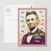 Lincoln Religion Postkarte (Vorne/Hinten)