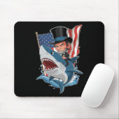 Lincoln Riding Shark Phantastisch Amerikanische Un Mousepad (Mit Mouse)