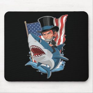 Lincoln Riding Shark Phantastisch Amerikanische Un Mousepad