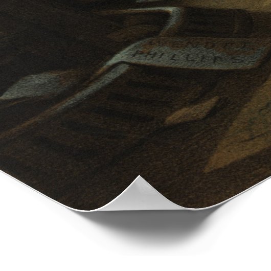 Lincoln schreibt die Emanzipations-Proklamation Poster (Ecke)