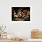 Lincoln schreibt die Emanzipationsankündigung Poster (Küche)