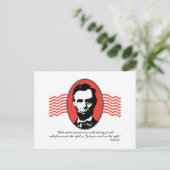 Lincoln Second Inaugural Address Quote Postkarte (Stehend Vorderseite)