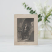 Lincoln sieht nach Washington Postkarte (Stehend Vorderseite)
